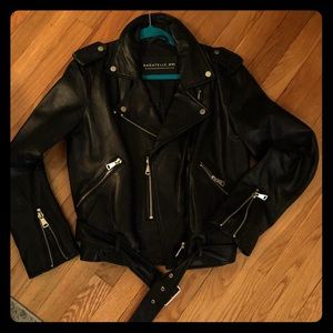Black bomber jacket
